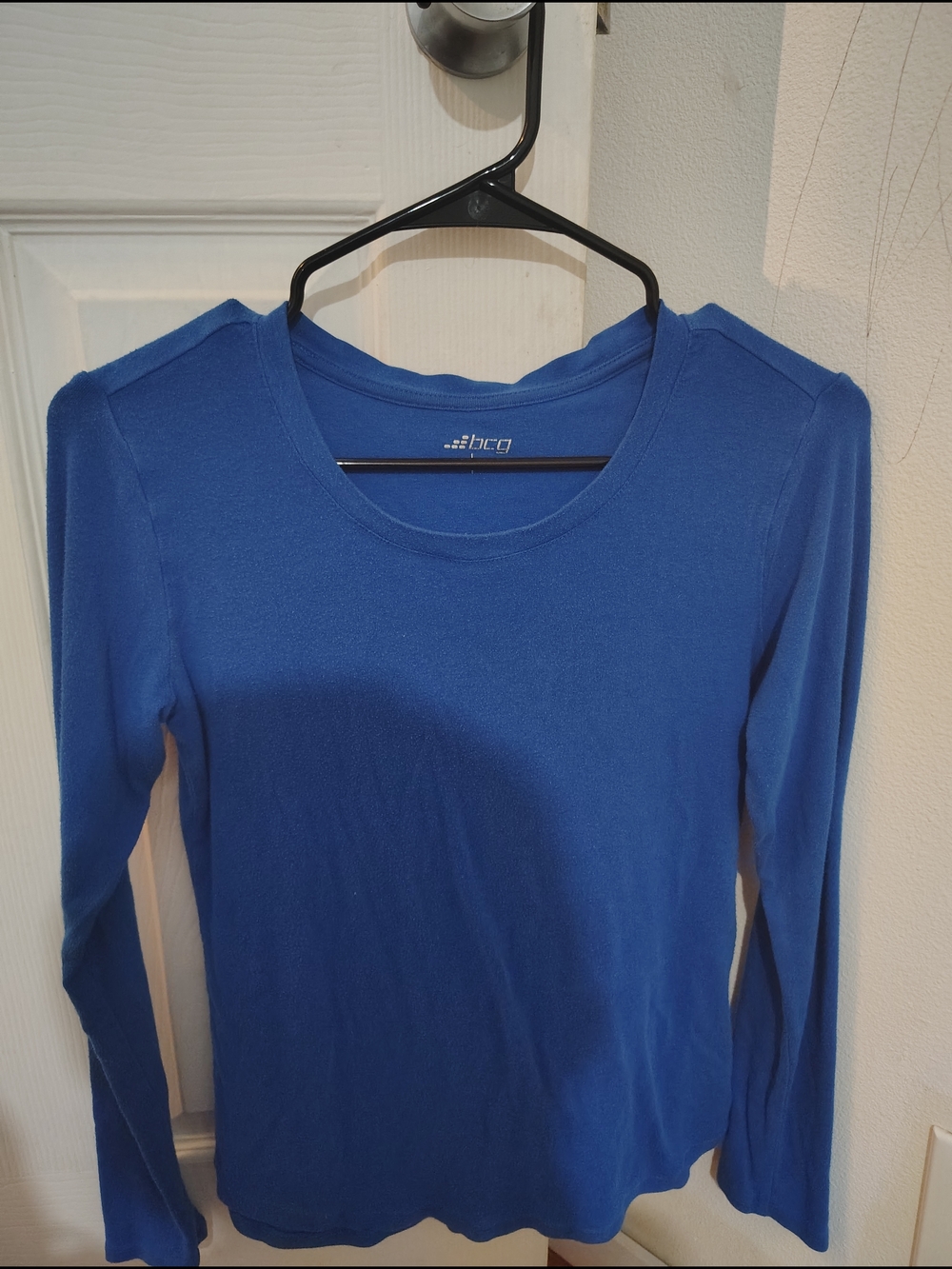 bcg Royal Blue Long Sleeve Crew Neck Top
